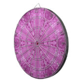 美しいピンクガールレース万華鏡のように千変万化するパターンパターン ダーツボード (正面右)