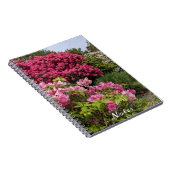 美しいピンクシャクシャクナゲ開花フローラ ノートブック (右側)