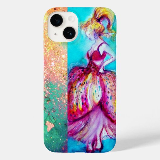 美しいピンクドレス/魔法蝶の植物ケース –  Case-Mate iPhoneケース (裏面)