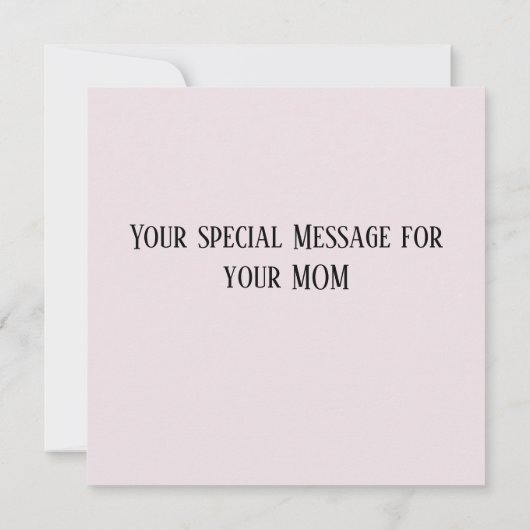 美しいピンクパーソナライズされたのフローラ母の日 招待状 (裏面)