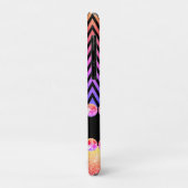 美しいピンクパープルグラムきらきら光るシボロンモノグラム Case-Mate iPhoneケース (裏面/左)