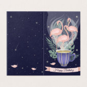 美しいピンクフラミンゴエキゾチックなティータイム (外部フラット)