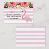 美しいピンクフラミンゴサンキューカード ノートカード (正面/裏面)