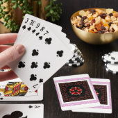 美しいピンクブルーホワイトハートズオブラブデザイン トランプ (インサイチュ)