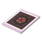 美しいピンクブルーホワイトハートズオブラブデザイン ノートパッド (回転)