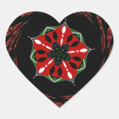 美しいピンクブルーホワイトハートズオブラブデザイン ハートシール (正面)