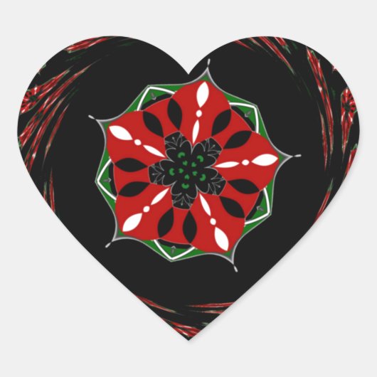 美しいピンクブルーホワイトハートズオブラブデザイン ハートシール (正面)