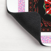 美しいピンクブルーホワイトハートズオブラブデザイン マウスパッド (コーナー)