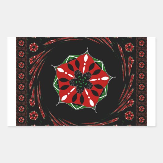 美しいピンクブルーホワイトハートズオブラブデザイン 長方形シール (正面)