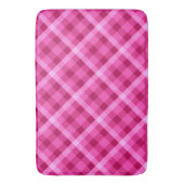 美しいピンクマゼンタプリード大浴用マット バスマット (正面縦)