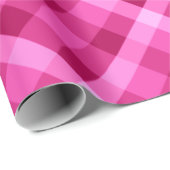 美しいピンクマゼンタプレイドラッピング紙 ラッピングペーパー (ロールコーナー)