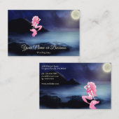 美しいピンクマーメイドフルムーンラグーンビーチ 名刺 (正面/裏面)