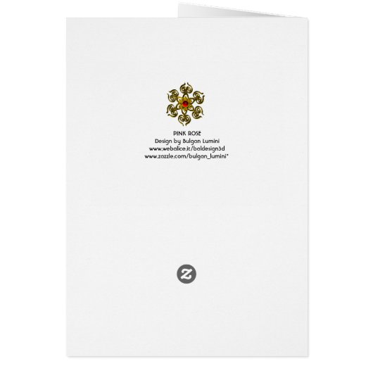 美しいピンクローズアクアブルーダマスク誕生日 (裏面)