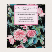 美しいピンクローズバラ誕生日グリーティングカード (外部フラット)