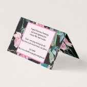 美しいピンクローズ後を追バラユアジョイカード (裏面)