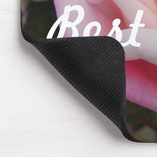 美しいピンクローズ最高のマムフラワーデザイン マウスパッド (コーナー)