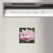 美しいピンクローズ最高のマムフラワーデザイン マグネット (インサイチュ (食洗機))