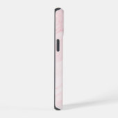 美しいピンク大理石 iPhone 15ケース (右側面)
