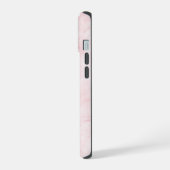 美しいピンク大理石 iPhone 15ケース (左側面)