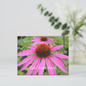 美しいピンク色の紫色の花 ポストカード (スタンド正面)