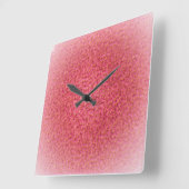 美しいピンク色の金ゴールドモダントレンディー抽象芸術 スクエア壁時計 (傾斜)