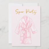 美しいピンク金ゴールドスパパーティー誕生日招待状 招待状 (裏面)