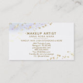 *~*美しいピンク金ゴールドパステルグリッターリップメイクアップ 名刺 (裏面)
