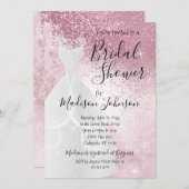 美しいピンク《写真》ぼけ味ブライダルシャワー- 招待状 (正面/裏面)