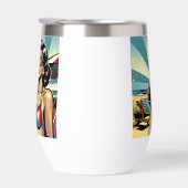 美しいピンナップの女性とコーラのビーチ (右面)