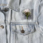 美しいピンボタン – ピンク菊 缶バッジ (インサイチュ)