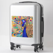 美しいピーコックのラップトップのスキンパッドのステッカー鳥 シール (スーツケース)