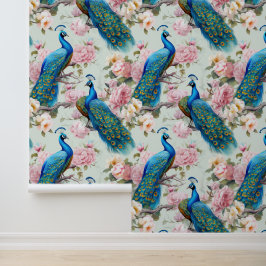 美しいピーコックピンクの花の皮とスティック 壁紙