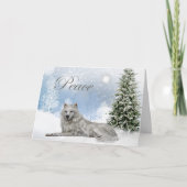 美しいピースウルフクリスマスカード シーズンカード (正面)