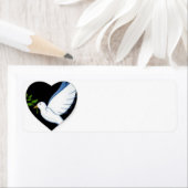 美しいピース鳩差出人住所ラベル ラベル (インサイチュ)