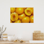 美しいピーチハーフ ポスター (キッチン)