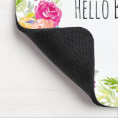 美しいピーチピンク金ゴールドイエローウォーター色フローラ マウスパッド (コーナー)