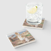 美しいファインアートストーンコースター ストーンコースター (横)