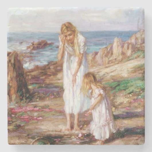 美しいファインアートストーンコースター ストーンコースター (正面)