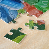 美しいファインアート花 ジグソーパズル (側面)