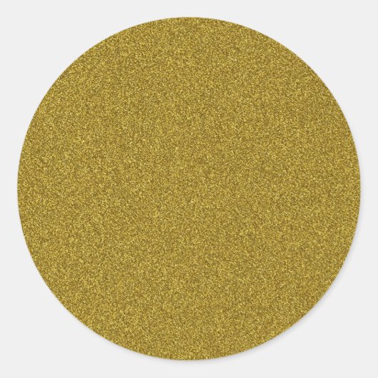 美しいファシガーリーナブル黄色金ゴールドグリッター ラウンドシール (正面)