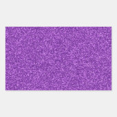 美しいファッシガーリーャル紫グリッター効果 長方形シール (正面)
