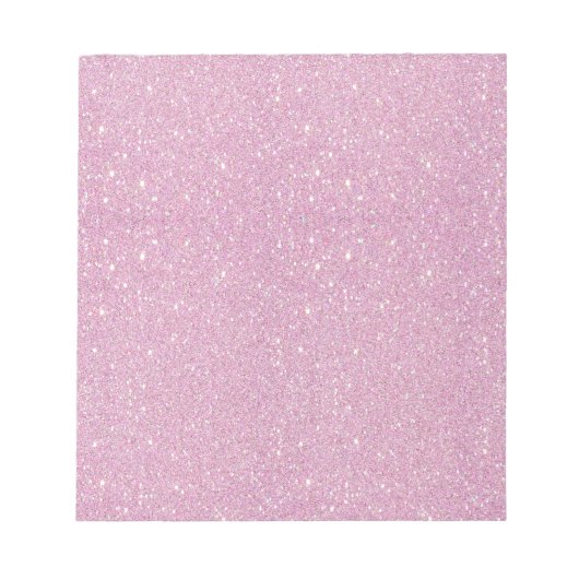 美しいファッショナブルなソフトパープルグリッターの輝き ノートパッド (正面)