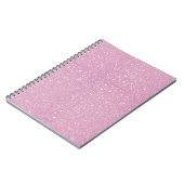 美しいファッショナブルなソフトパープルグリッターの輝き ノートブック (左側)
