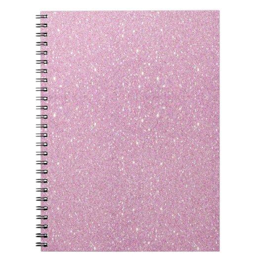 美しいファッショナブルなソフトパープルグリッターの輝き ノートブック (正面)