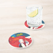 「美しいファッションとコーヒーカップ」 ポップ・アートのアート コースター (側面)