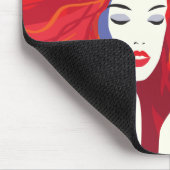 「美しいファッションとコーヒーカップ」 ポップ・アートのアート マウスパッド (コーナー)