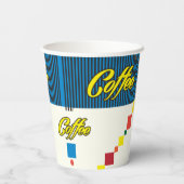 「美しいファッションとコーヒーカップ」 ポップ・アートのアート 紙コップ (裏面)