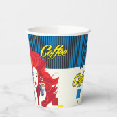 「美しいファッションとコーヒーカップ」 ポップ・アートのアート 紙コップ (左)