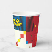 「美しいファッションとコーヒーカップ」 ポップ・アートのアート 紙コップ (右)