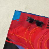 "美しいファッションとコーヒーカップ" ポップ・アートの-ART ビーチタオル (インサイチュ)